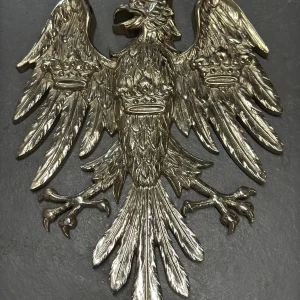 Barclays Bank Iconic Heraldic Eagle Emblem Polished Metal Mid Century Mint